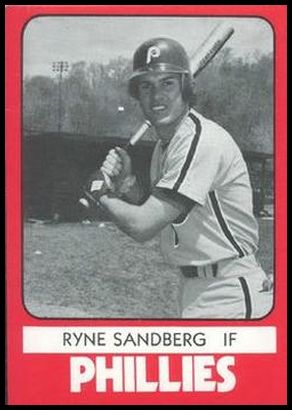 1980 TCMA Reading Phillies 22 Ryne Sandberg